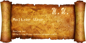 Meltzer Uzor névjegykártya